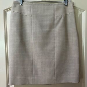 ANNE KLEIN Plaid Skirt Lined Tan Women’s Size 6